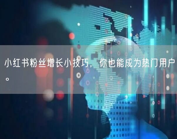 小红书粉丝增长小技巧，你也能成为热门用户。